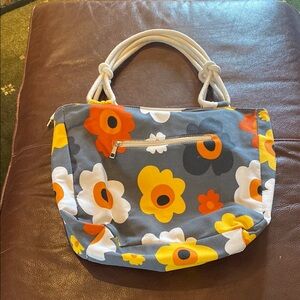 Floral Canvas Tote Bag - Multicolor